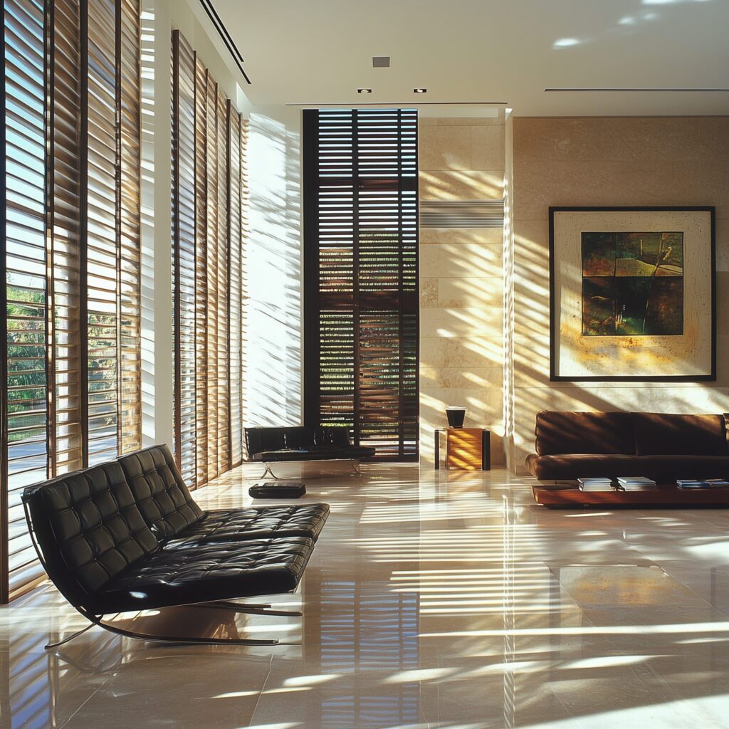 CALIFORNIA Shutters in a modern room in canada